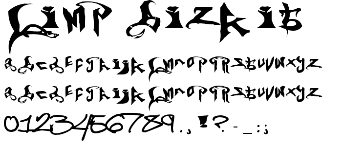 Limp Bizkit font